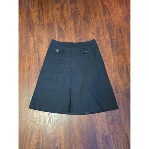 Merona Black button skirt size 6
